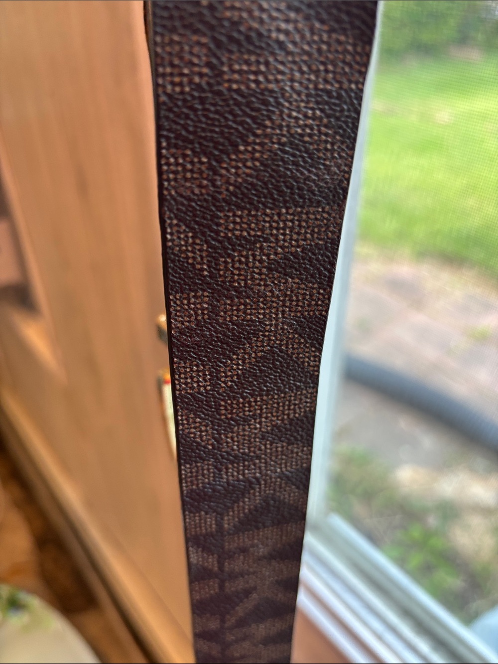Michael Kors Black Brown Leather Belt with Golden Buckle. 45 Inch - Picture 12 of 12